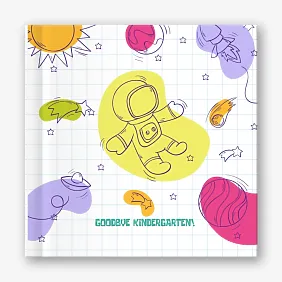 Graduation photo book template for kindergarten