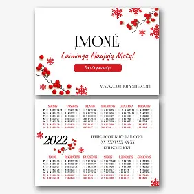 Naujųjų metų Kišeninio kalendoriaus Šablonas