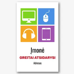 Kompiuterių parduotuvės reklamjuostės šablonas