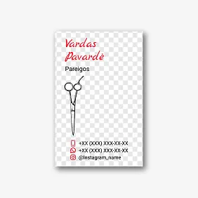 Kirpėjo vizitinės kortelės Šablonas