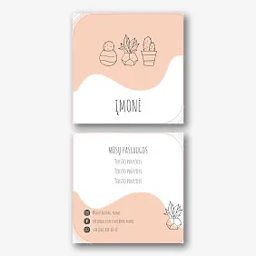 Gėlių parduotuvės vizitinės kortelės Šablonas