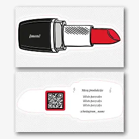 Lūpų formos vizitinės kortelės Šablonas