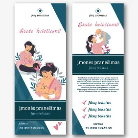 Banerio šablonas kursams nėščioms moterims