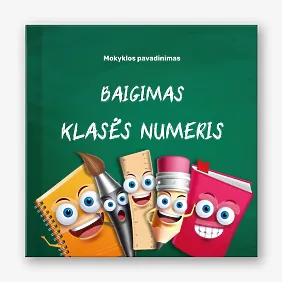 Baigimo vinjetės šablonas jaunesnei mokyklai