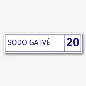 Adreso lentelės šablonas