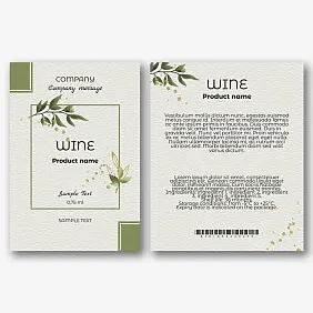 Wine Bottle label template