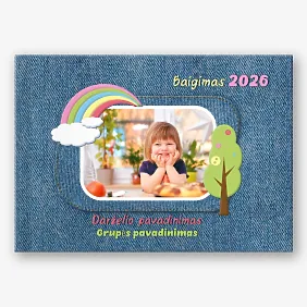 Vaikų darželio absolventų fotoknygos šablonas