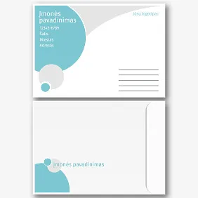 Įmonės voko šablonas su logotipu