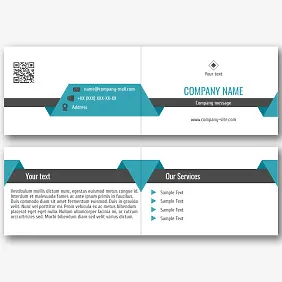 Template of a stylish strict business card