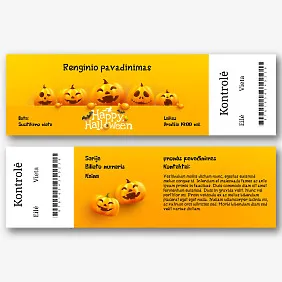 Helovino Bilieto Šablonas