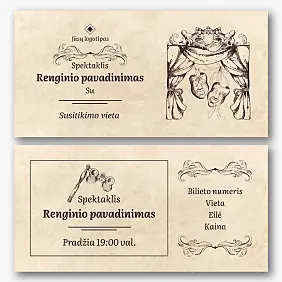 Teatro bilieto šablonas