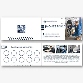 Automobilių remonto dirbtuvės vizitinės kortelės Šablonas