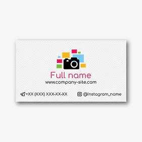 Photo studio business card template