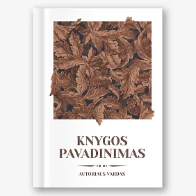 Viršelio šablonas knygai su lapais