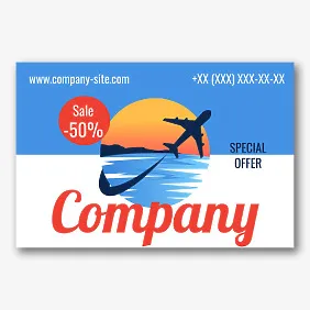 Tour operator advertising banner template