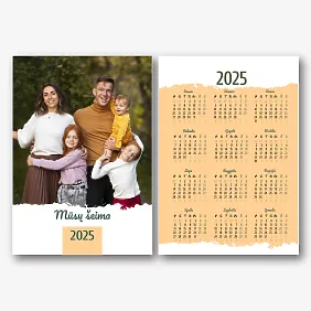 Kalendoriaus šablonas mūsų šeima