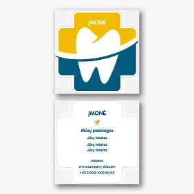 Odontologo vizitinės kortelės Šablonas