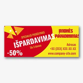 Reklaminės juostos šablonas