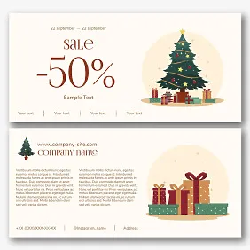 New Year Discount coupon template
