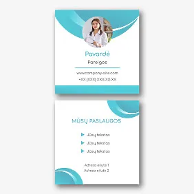 Gydytojo vizitinės kortelės Šablonas 