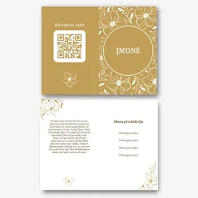 Žymos šablonas-knygos su gėlėmis 