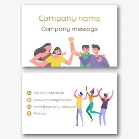 Party Organizer Business Card Template