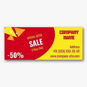 Advertising banner template