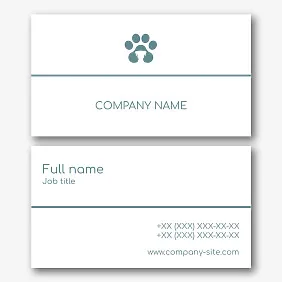 Veterinarian's business card template