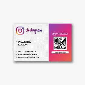 Instagram vizitinės kortelės Šablonas