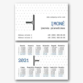 Valymo įmonės kalendoriaus šablonas