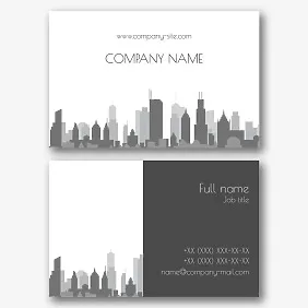 Construction company business card template